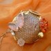 Orange Tangerine Fragrance Ornament, Golden Globe Decoration