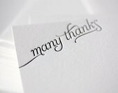 MANY THANKS - Letterpress Thank You Cards