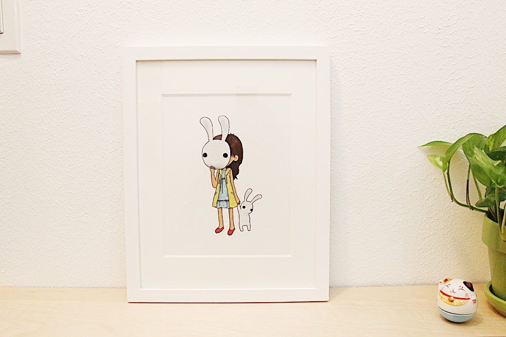 GIRL - 8x10 - illustration art print