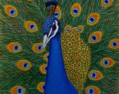 Peacock original acrylic painting on canvas