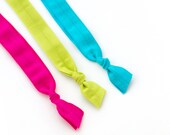 The Playful Headband Package - 3 Bright Elastic Headbands by Mane Message on Etsy