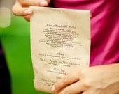 100 Flat/Laydown Wedding Program Bags or Favors and Exit-Send Off All-In-One