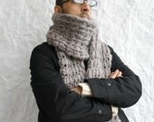 Free SHIPPING Milky Brown Wool Big Extra Long Scarf Perfect Gift Under 75 For Men Dady Boy Friend Friend Fathers Day gift Gift