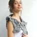 Free SHIPPING Grey Capelet Shawl Mothers Day Gift Under 75 For Her FOR Women For Mom