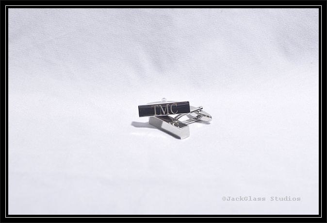 Engraved Rectangle Block Cufflinks in Stainless Steel by Jackglass on Etsy
