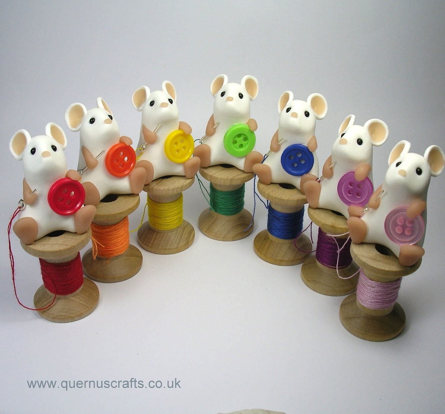 Little Sewing Mouse Sculpture Ornament Mothers Day Gift Sold Individually