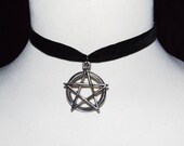 Pentagram  Choker , Necklace for Steampunk , Gothic, Vampire , Alternative Styles, ,  yourpoison