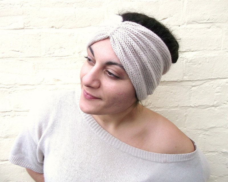 Womens knit headband, turban hair accessory, winter earwarmer in ANY colour.