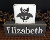Custom Personalized Name primitive wood blocks