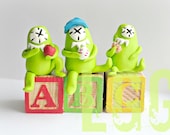 Alphabet Nursery Art, children Art, Wall Decor, Monster ABC's