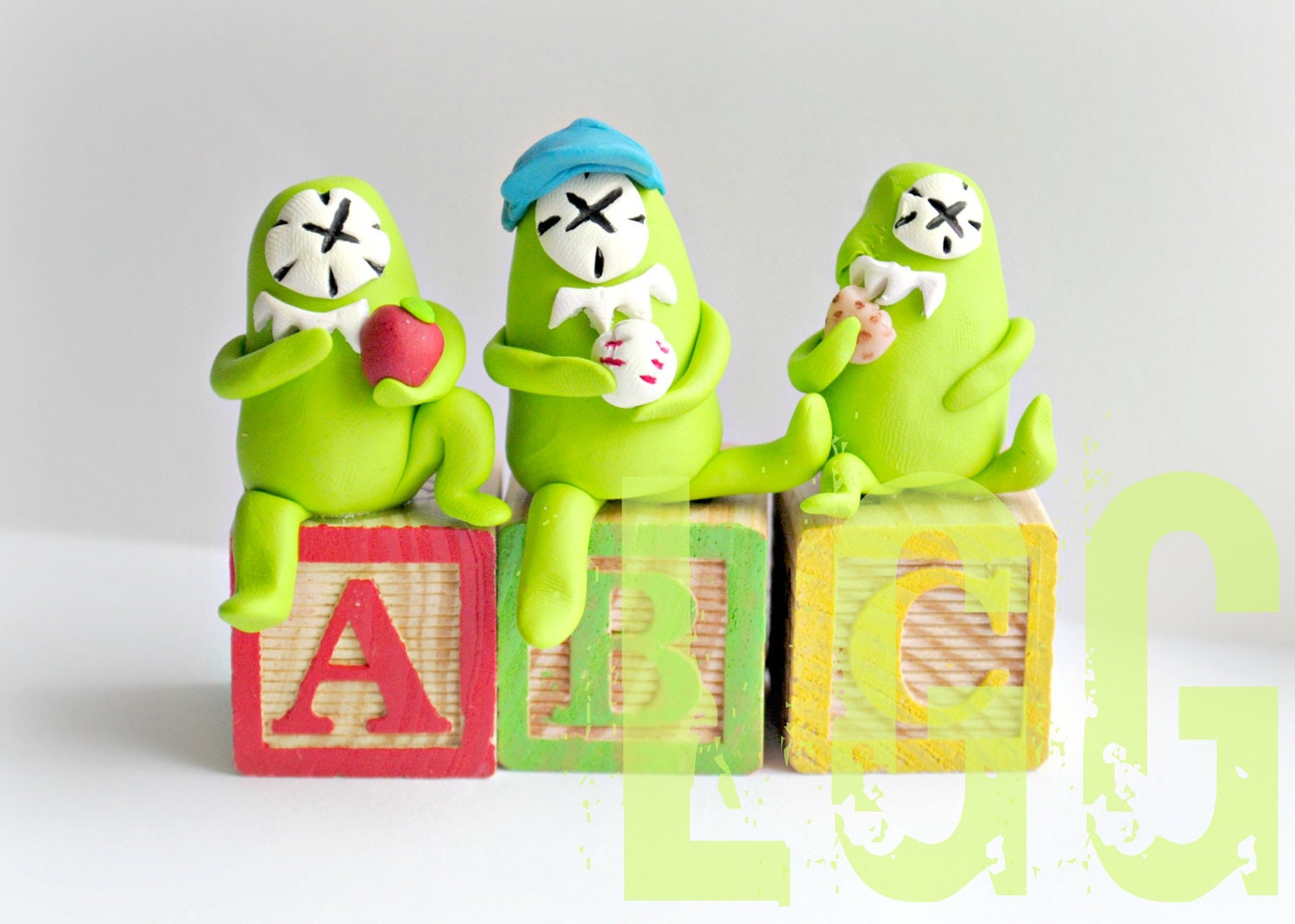 Alphabet Nursery Art, children Art, Wall Decor, Monster ABC's