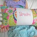 Personalized Vibrant Floral Pink and Lime Green Pillow