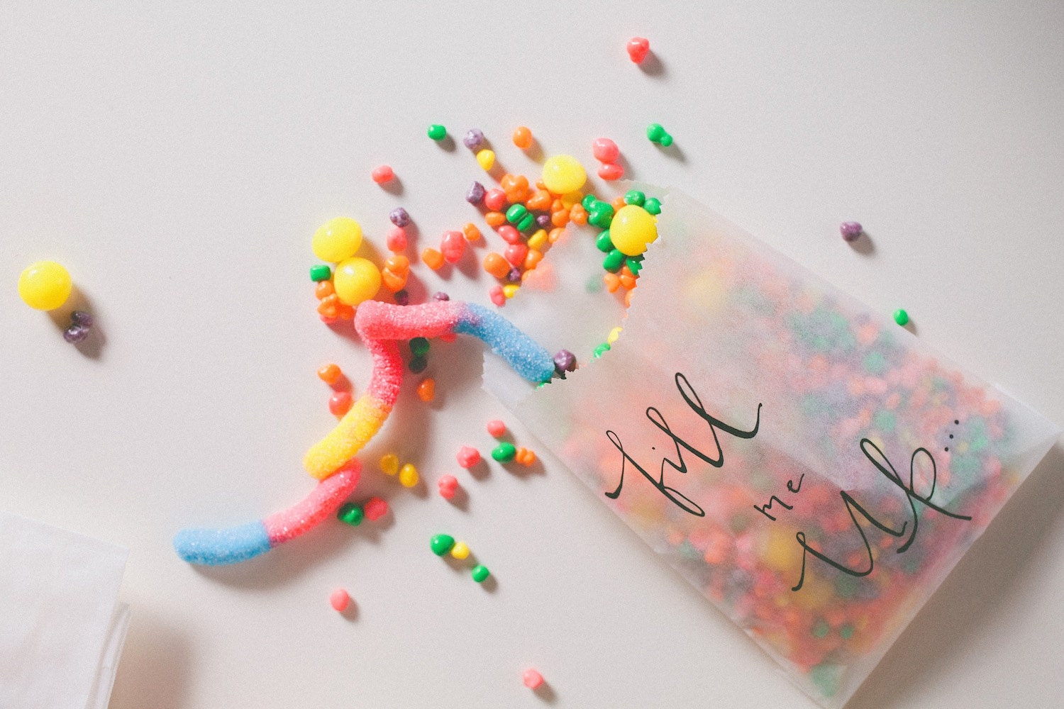 glassine fill me up favor bags // black