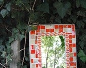 Mirror Orange Mosaic with words Simply Be - A Meditative Reminder