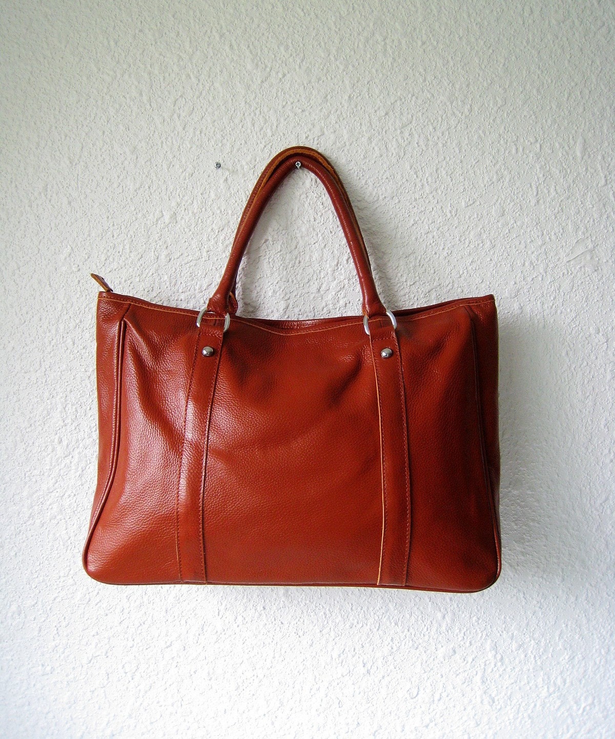 Leather tote bag brown--Adeleshop handmade Leather bag Messenger Diaper bag Shoulder bag Tote Handbag Hip bag Women