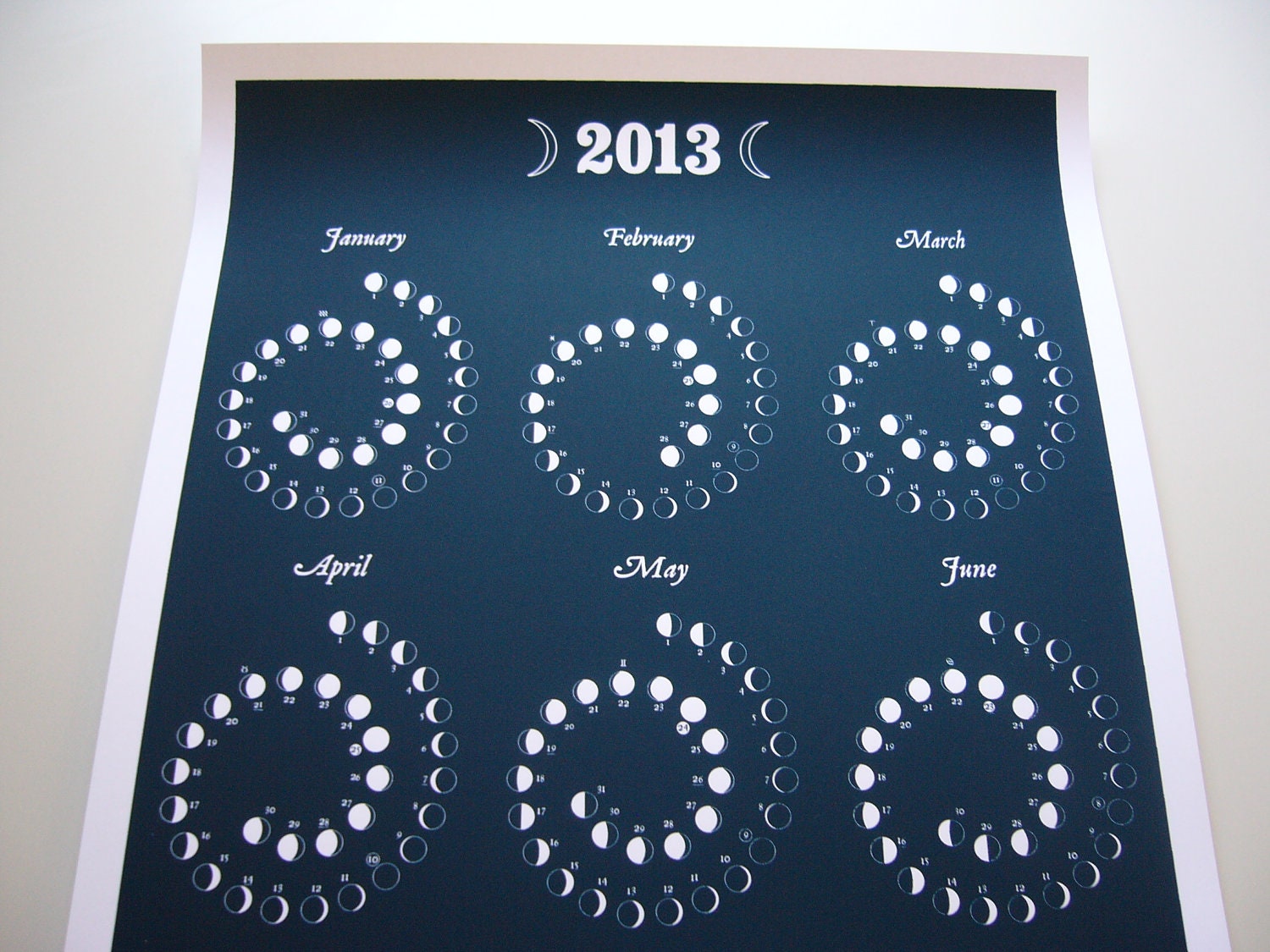 Moon Phases Calendar 2013