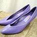Vegan Vintage 1980s Lavender Purple Pumps - Size 7 by Highlights