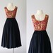 40s dress / 1940s brocade party dress / Adorned Grace dress