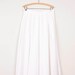 1980s Pleated Midi Skirt / Cream / Off White & Navy Blue Polka Dot Print Rayon - Womens M / L - High Waisted Long Flowy Polka Dots 80s Skir