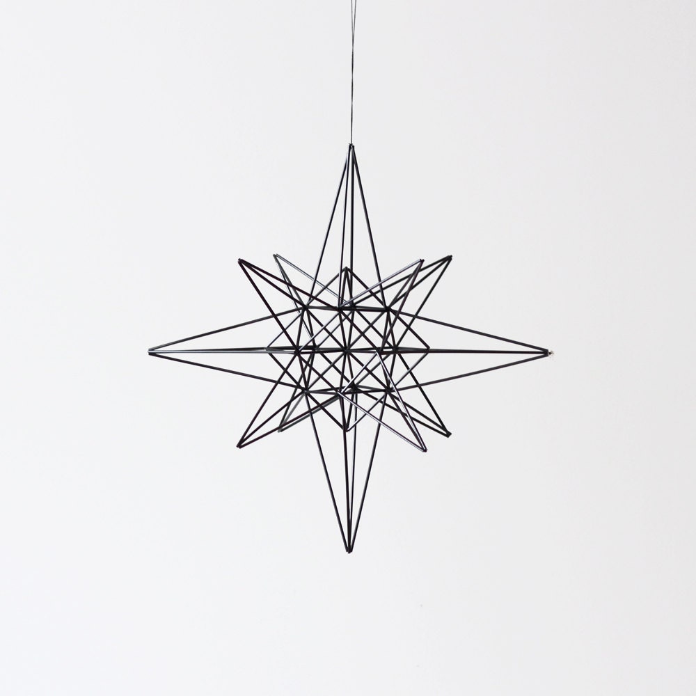 moravian star style himmeli / hanging mobile / modern geometric sculpture - AMradio