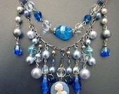 Vintage Statement Necklace Something Blue