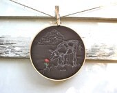 Mini art quilt wall hanging- 'Smell the Flowers'