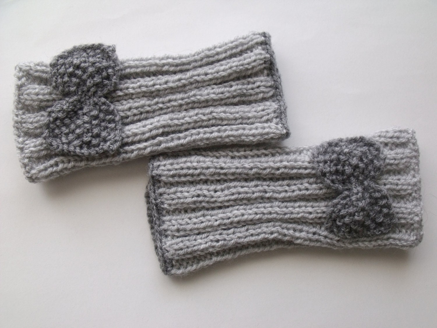 SUMMER SALE...Grey Warm Fingerless Gloves - Wrist Warmers-Ready For Shipping