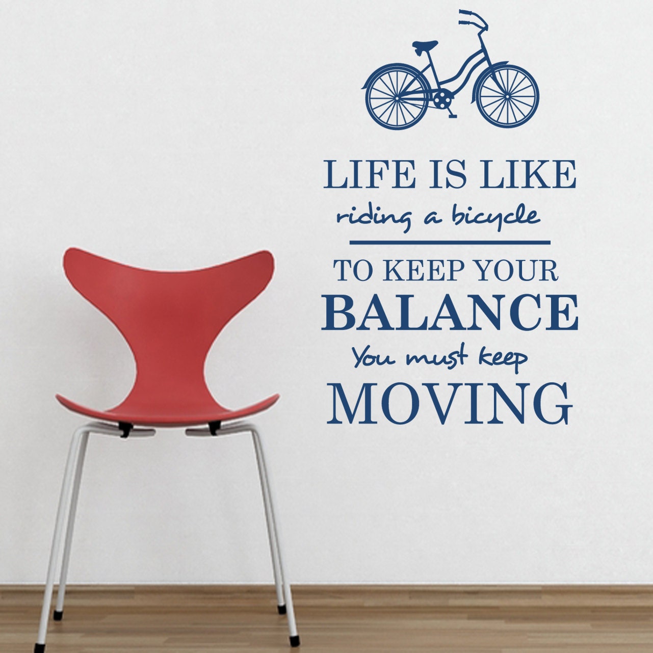 Life is Like Riding a Bicycle 22X36 ORIGINAL Graphics by DecoMOD Walls