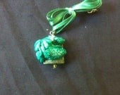 Dragon & Treasure (Stone) Pendant Many Colors - Hand Sculpted