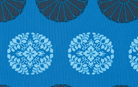 Pressed Flowers in Cobalt from Cameo by Amy Butler - Half Yard