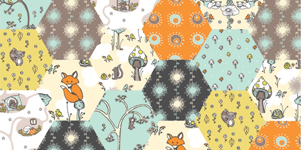 Hexi Patch from Scamper by Rebekah Ginda for Birch Fabrics- Half Yard