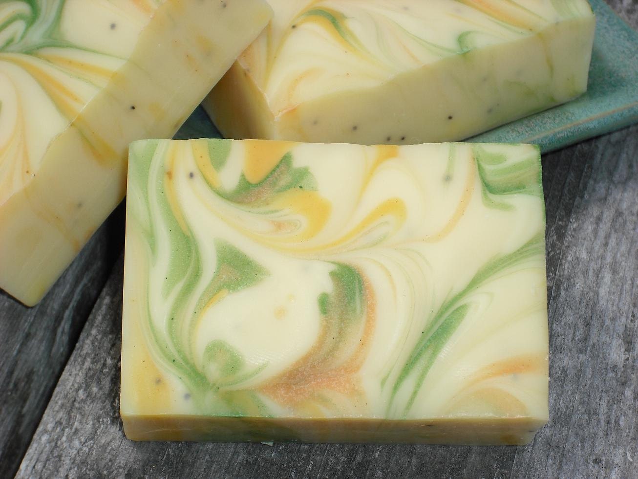 Sweet Earth Soap / lemongrass, lavender, tangerine, patchouli blend / Essential oil Soap / Cold Process Soap
