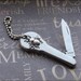 Silver Key Pocket Knife Keychain - Enchanted Secret Weapon - Jewelry By TheEnchantedLocket - UNISEX Groomsmen Anniversary Birthday Gift