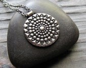 Sterling Silver Cosmos Necklace with Antiqued Finish - AmyNicoles