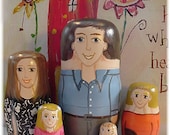 Custom Nesting Dolls Your Family Friends Unique Gift Ideas, Hand Painted by the artist