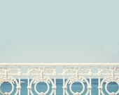 Looking at The Sea- 5x5 Fine Art Photograph - Donostia San Sebastian Home Decor Bay La Concha Beach Blue Sky White Wall Art