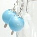 Blue Earrings, Pastel Blue Hand Blown Glass Baby Blue Ocean Sterling Silver Dangle Earrings Summer Fashion Under 25- Sea View