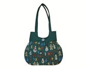 Snowman Handbag Everyday Purse Classy Curvy Birthday Gift Dark Green Tote