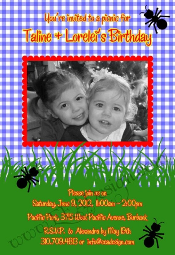 INVITATION, Picnic (Photo) - Printable Il_570xn