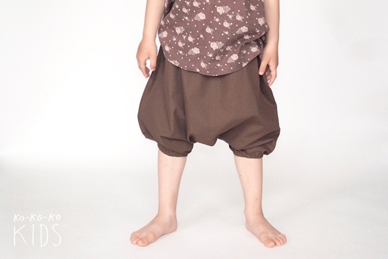 Brown Unisex Harem Pants