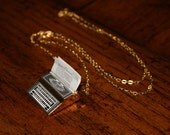 The Writer - Gold Plated Typewriter Necklace