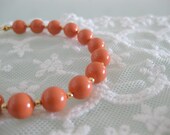 Orange Coral Swarovski bracelet for everyday