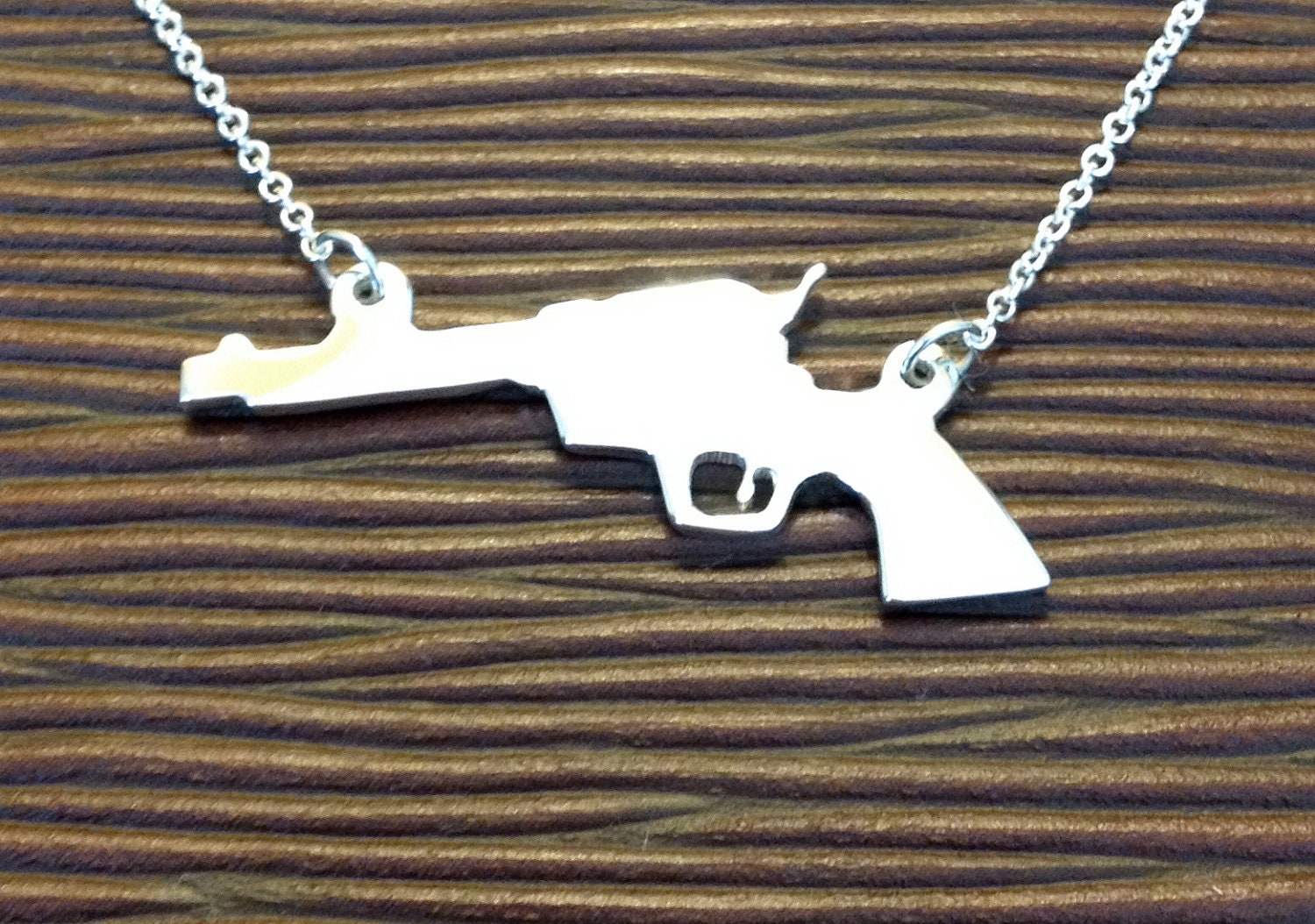 Silver Revolver Necklace