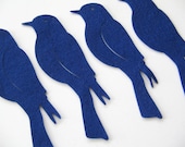 Felt Die Cut Birds - Royal Blue