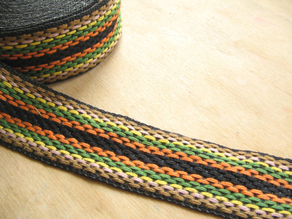 Vintage Multicoloured Braid Trim Webbing