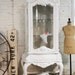 RESERVED for ALEXANDRA Painted Cottage Chic Shabby White French China Cabinet CC365