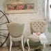 Painted Cottage Chic Shabby French Tufted Upholstered Chair
