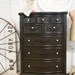Painted Cottage Shabby Espresso Dresser with Aqua KnobsCH17