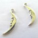 Silver Crescent Moon Charms, Pendants, One Set, Nickle Free, Lead Free, Base Metal