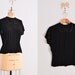 vintage 1940s blouse / noir / 40s beaded blouse